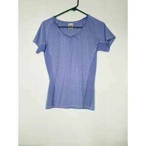 The North Face Top Vapor Wick Athletic Stretch Women’s medium Purple Striped